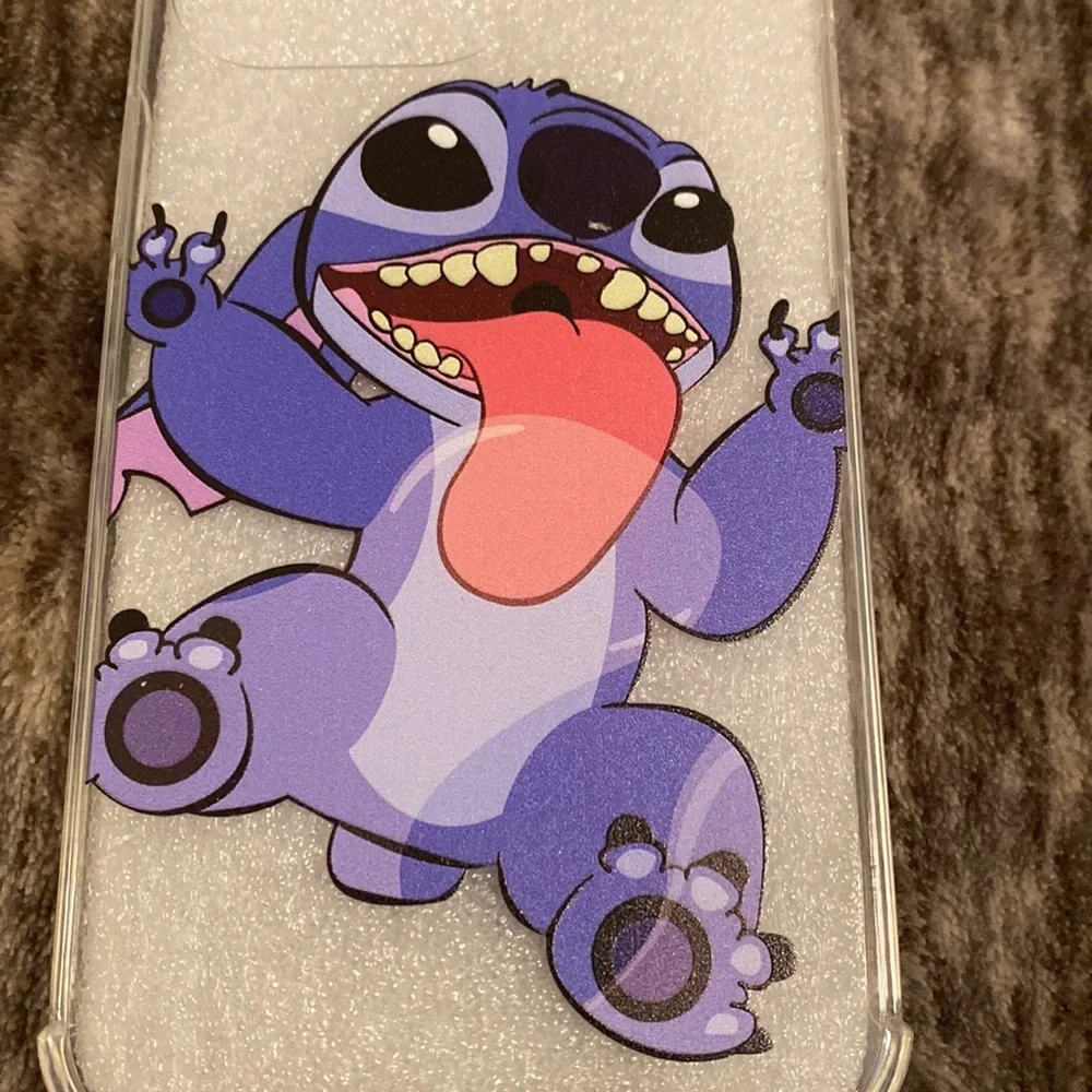 New iPhone 13 Pro Clear Disney Lilo And Stitch Phone Case